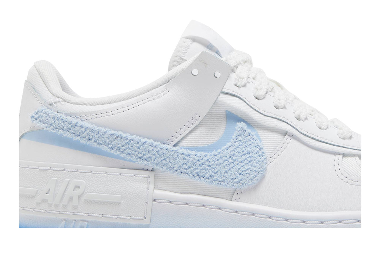( Women ) Nike Air Force 1 Shadow ‘Chenille Swoosh – Blue Tint’ FJ4567-100