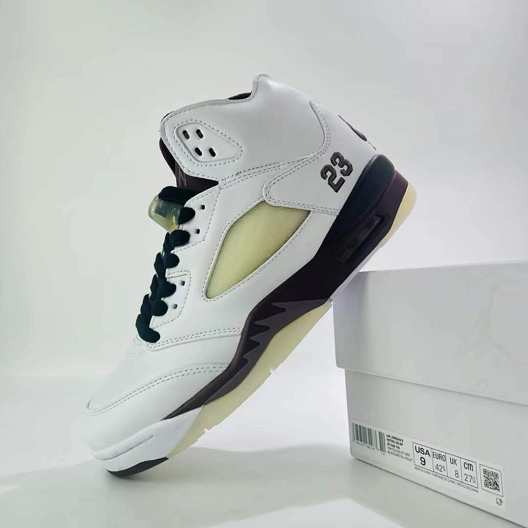 Nike Air Jordan 5 Retro "Burgundy" White Deep Burgundy Black Men's Sneakers DA1911-102
