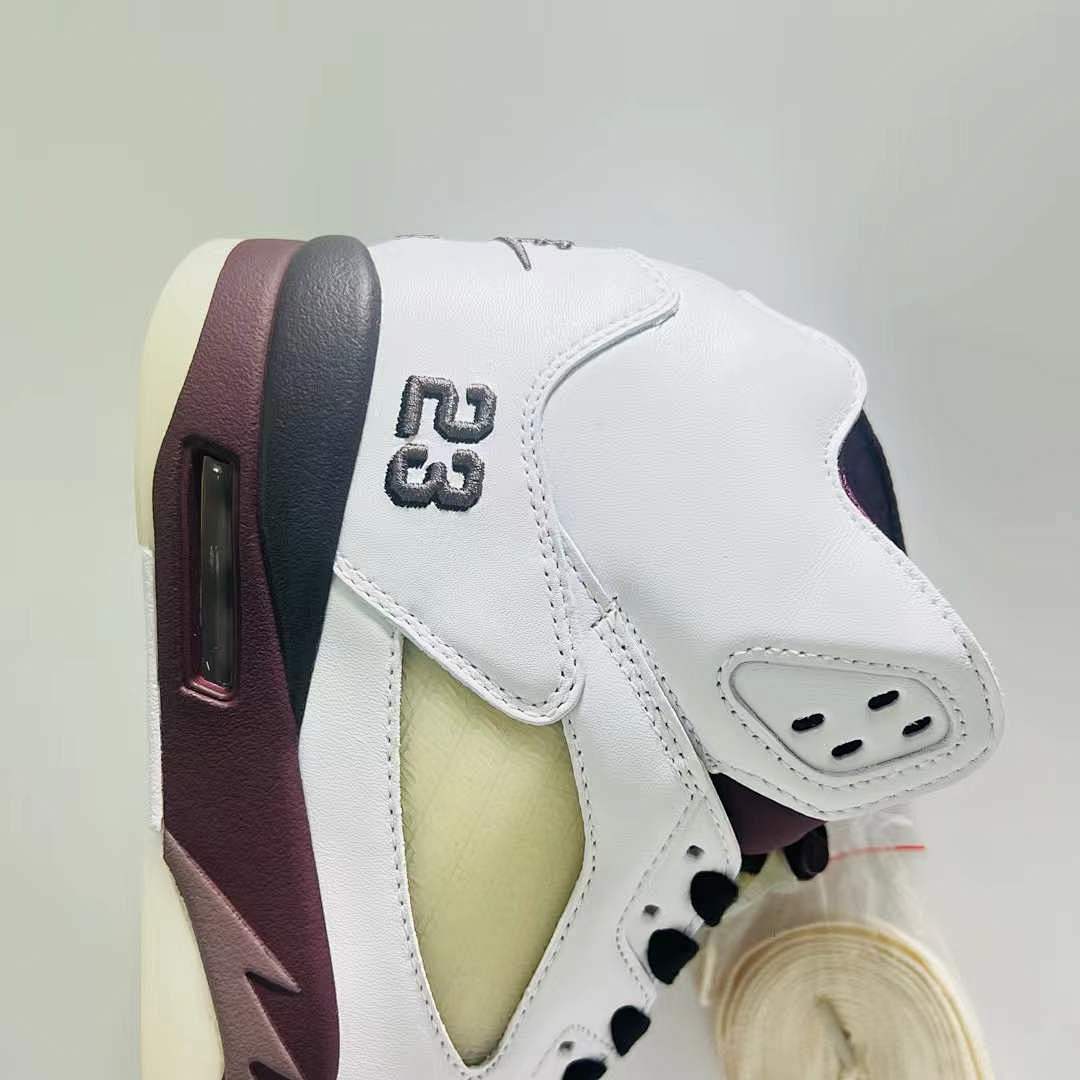 Nike Air Jordan 5 Retro "Burgundy" White Deep Burgundy Black Men's Sneakers DA1911-102
