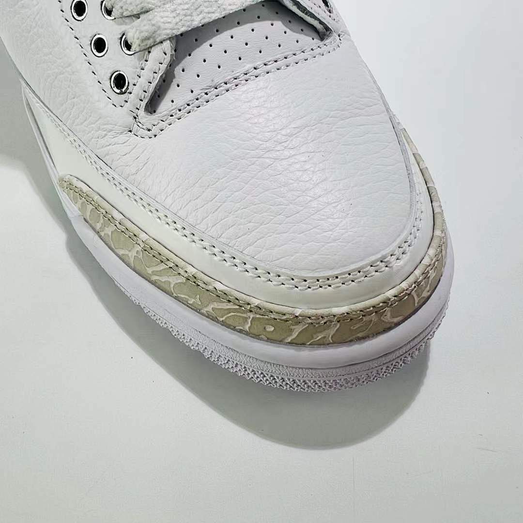 Nike Air Jordan 3 Retro Pure Money White Metallic Silver Pure Platinum Men's Sneakers (136064-103)