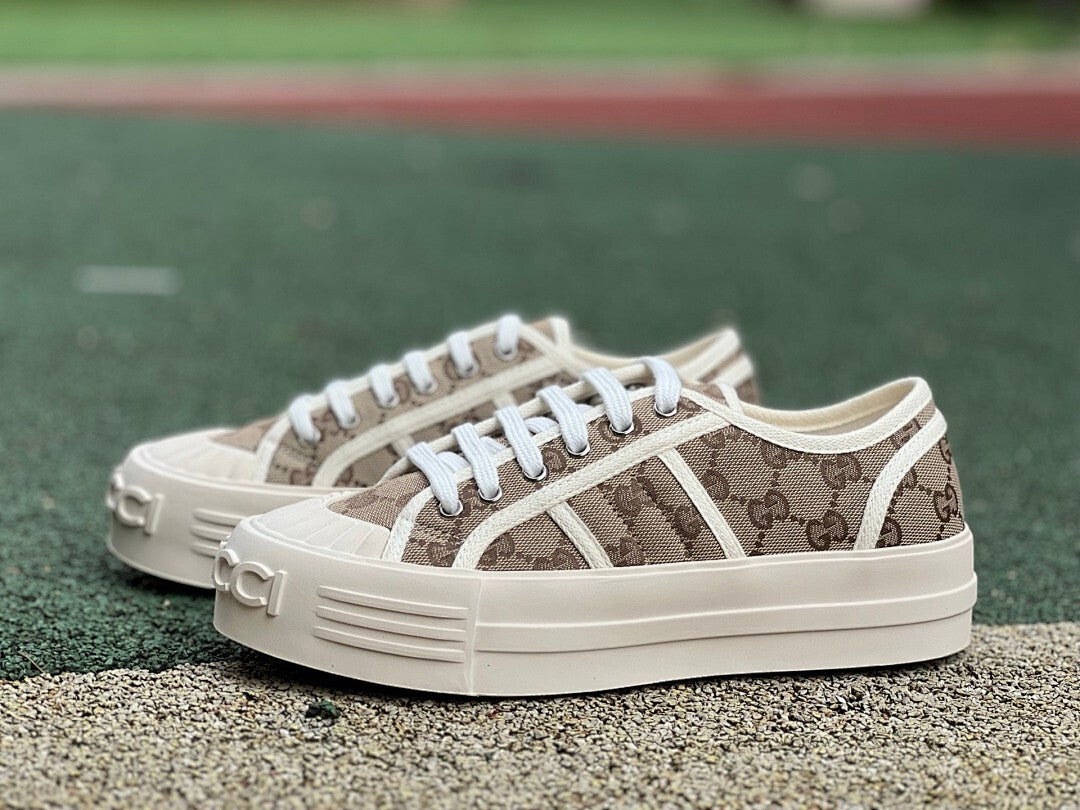 Gucci Women's Tennis 1977 Platform Sneaker GG Canvas 670460