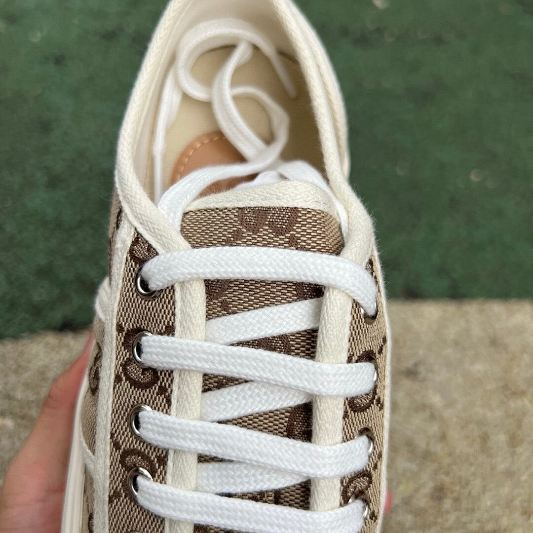 Gucci Women's Tennis 1977 Platform Sneaker GG Canvas 670460