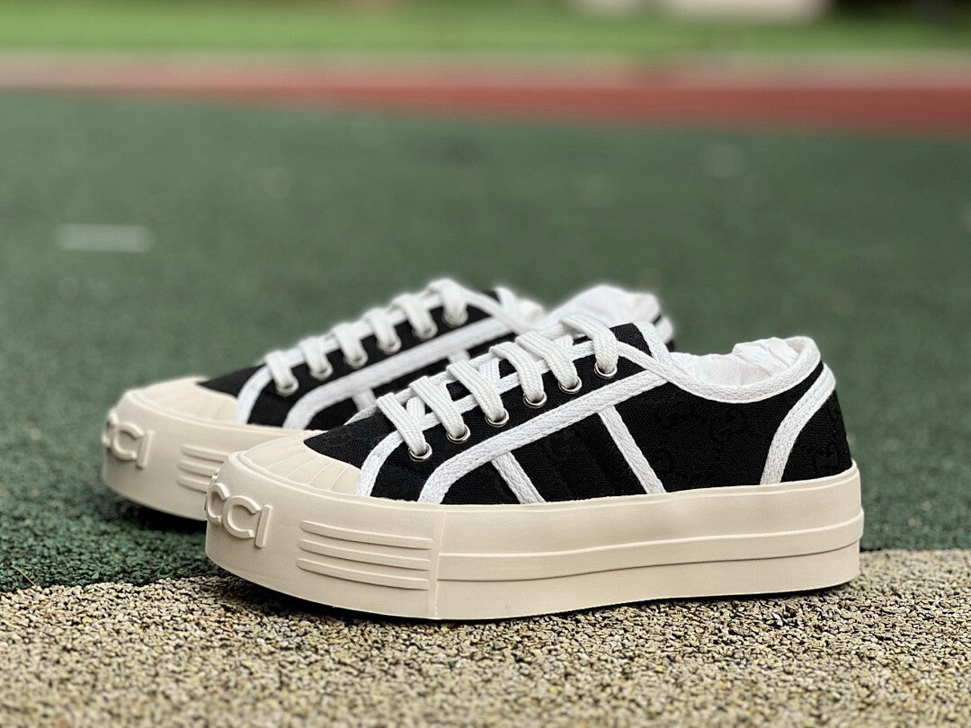 Gucci Black GG Canvas Platform Sneakers