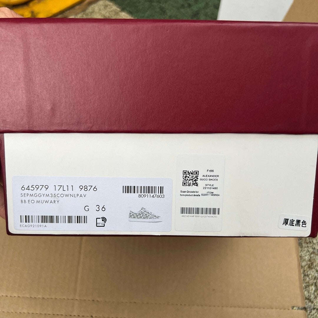 Gucci Black GG Canvas Platform Sneakers