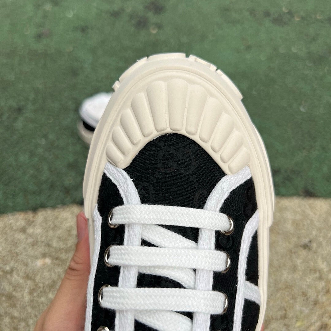 Gucci Black GG Canvas Platform Sneakers