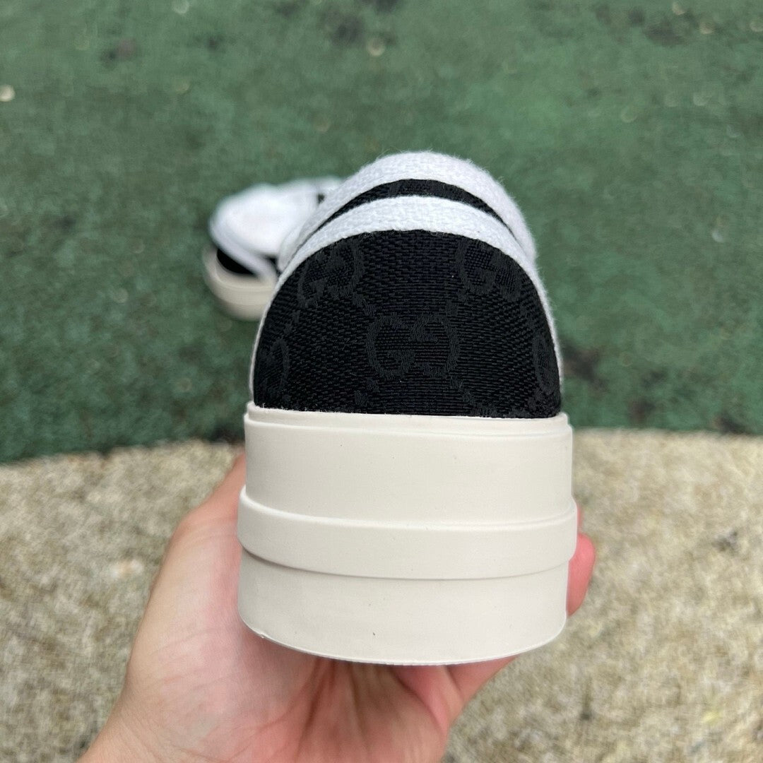 Gucci Black GG Canvas Platform Sneakers