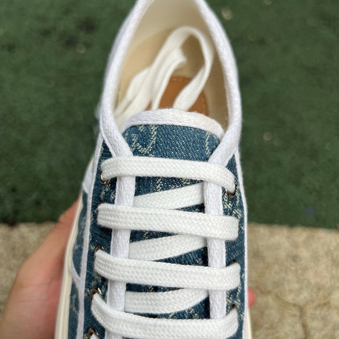 Gucci Women's GG Monogram Denim Platform Low-Top Sneaker, Code: 663456 XDD48 4268