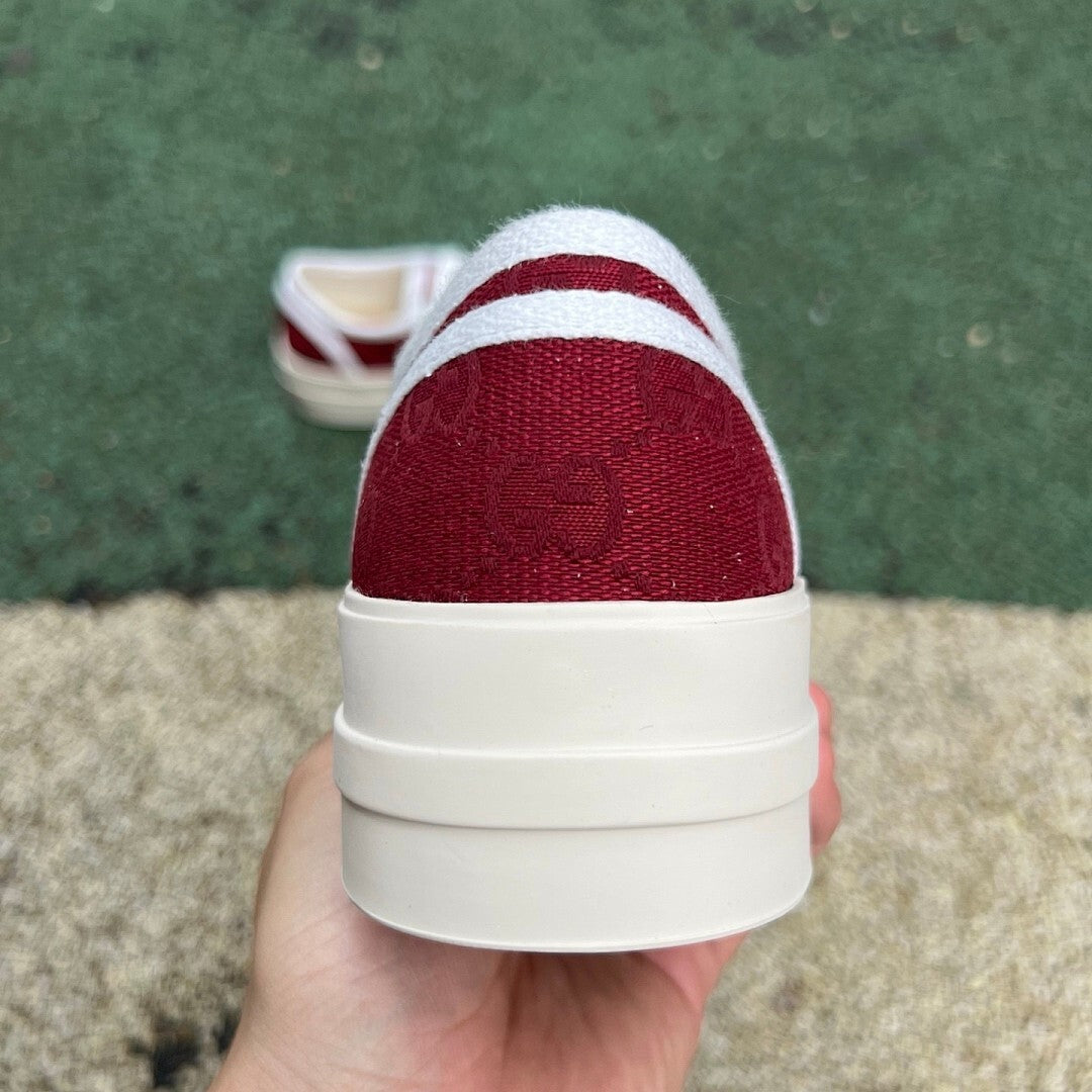 Gucci Women's Platform Sneaker with GG monogram Dark Red 679051 H2Z00 6480