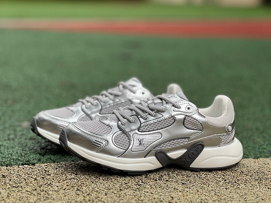 Louis Vuitton LV Run Away Pulse Trainer Metallic Silver 1ABCGM