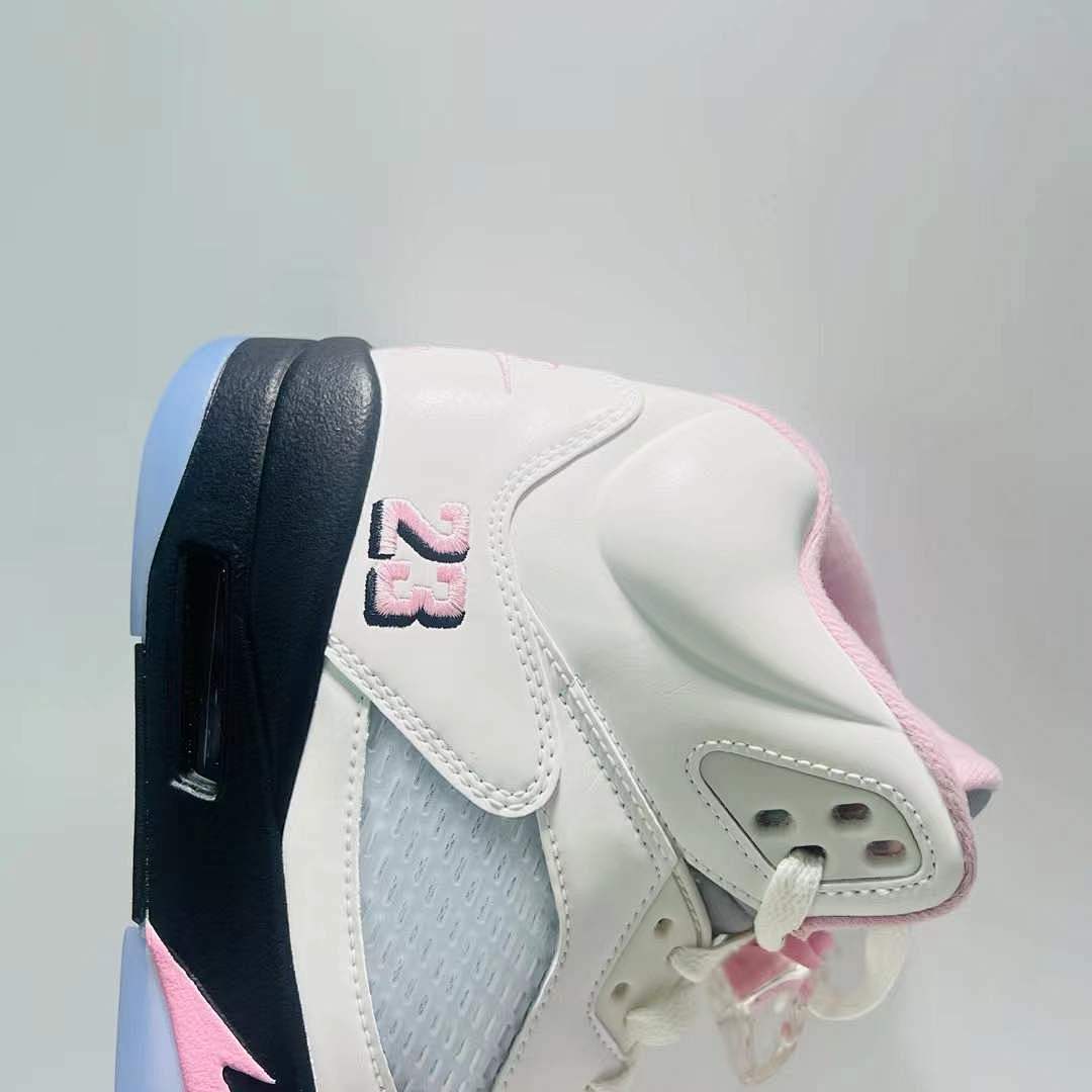 Awake NY x Air Jordan 5 Retro 'Sail' White Black Pink Foam FD7773-100 Men's Sneakers