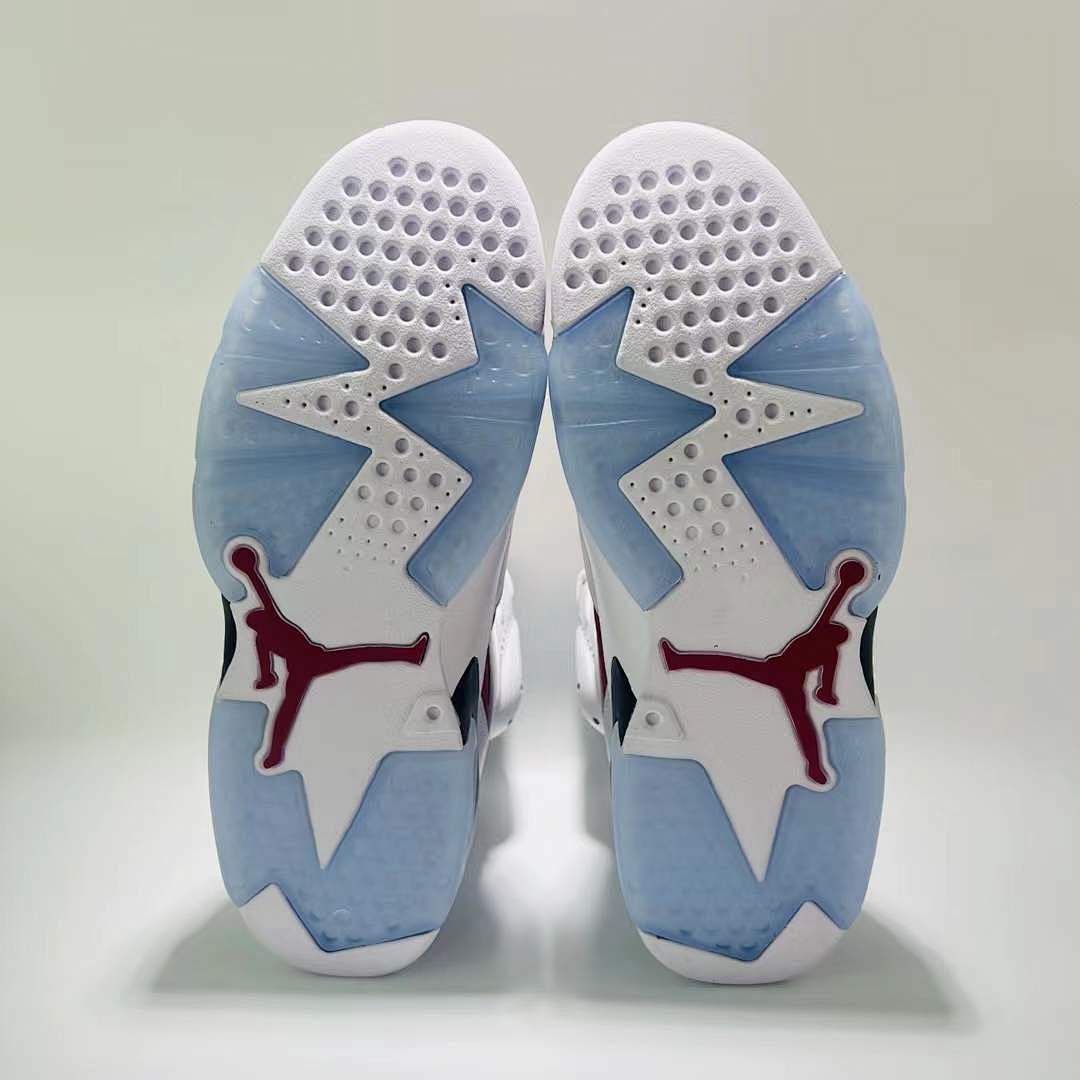 Air Jordan 6 Retro Carmine White Red Black Icy Sole Sneakers CT8529-106 Men's Basketball Shoes