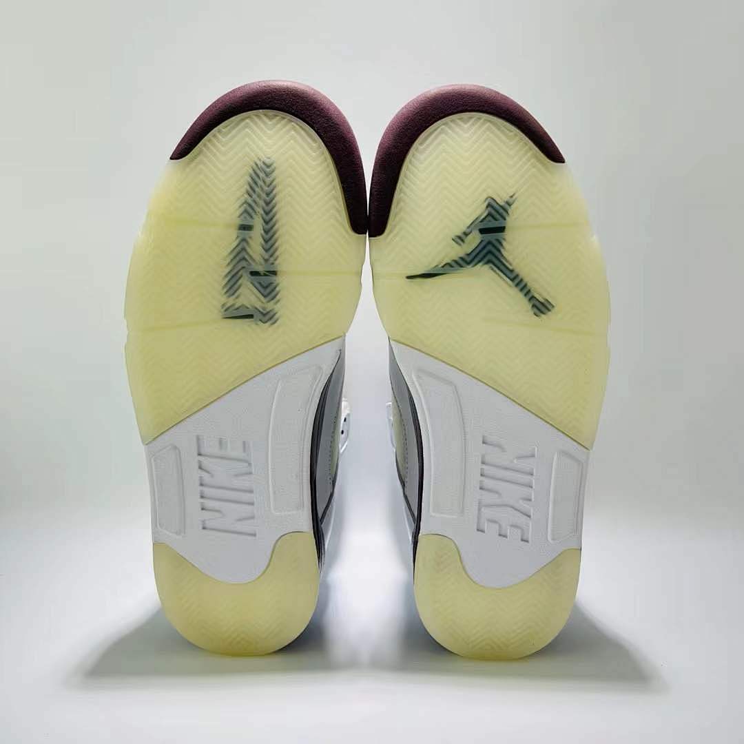Nike Air Jordan 5 Retro Burgundy 2023 Men's Basketball Shoes White Deep Burgundy DV0562-161