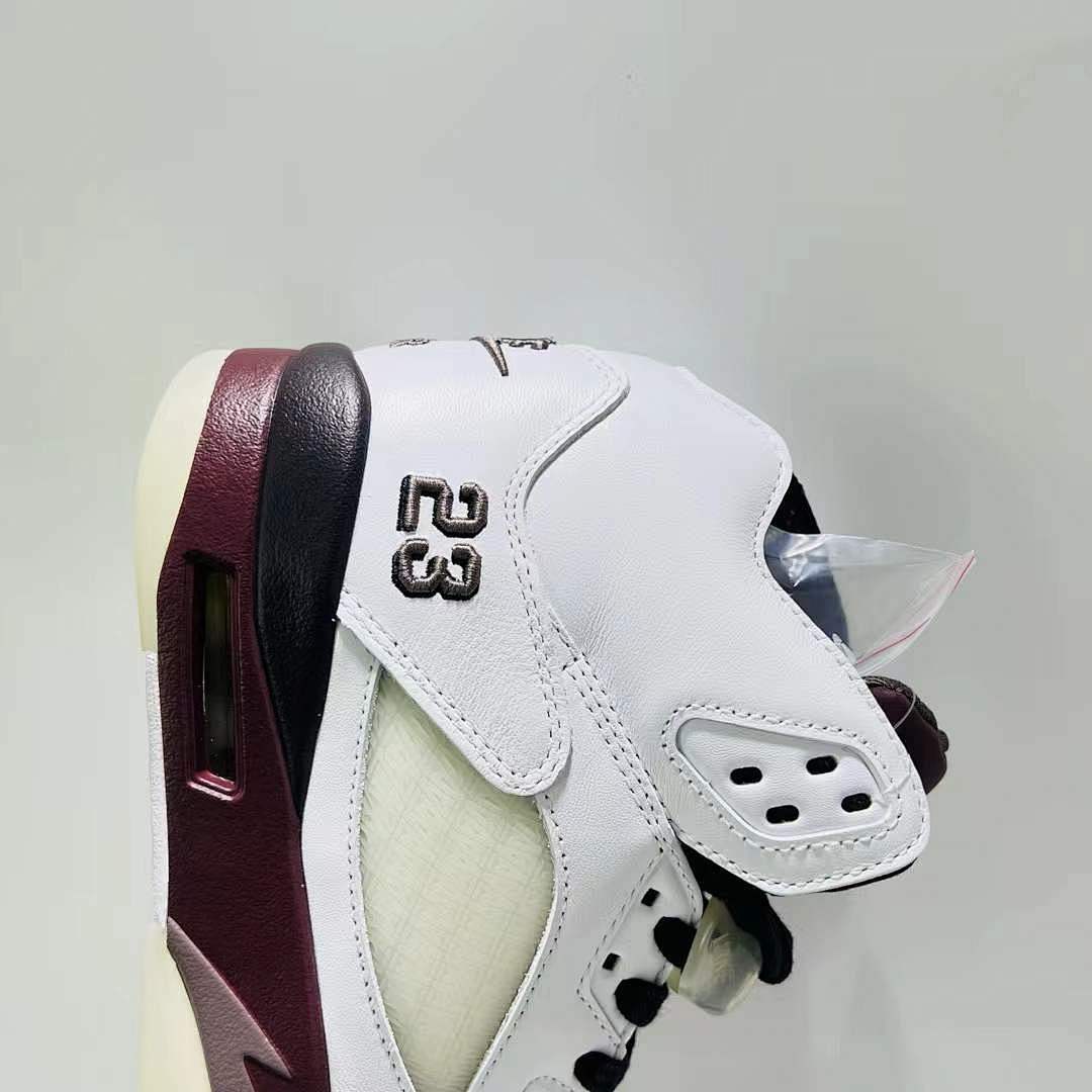 Nike Air Jordan 5 Retro Burgundy 2023 Men's Basketball Shoes White Deep Burgundy DV0562-161