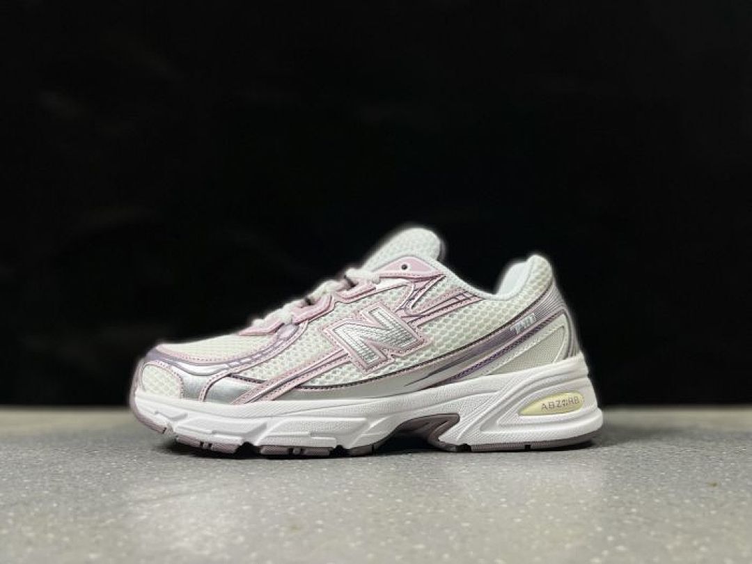 New Balance 725 ML725G White Lilac Silver Purple Unisex Lifestyle Running Sneakers Trainers Shoes