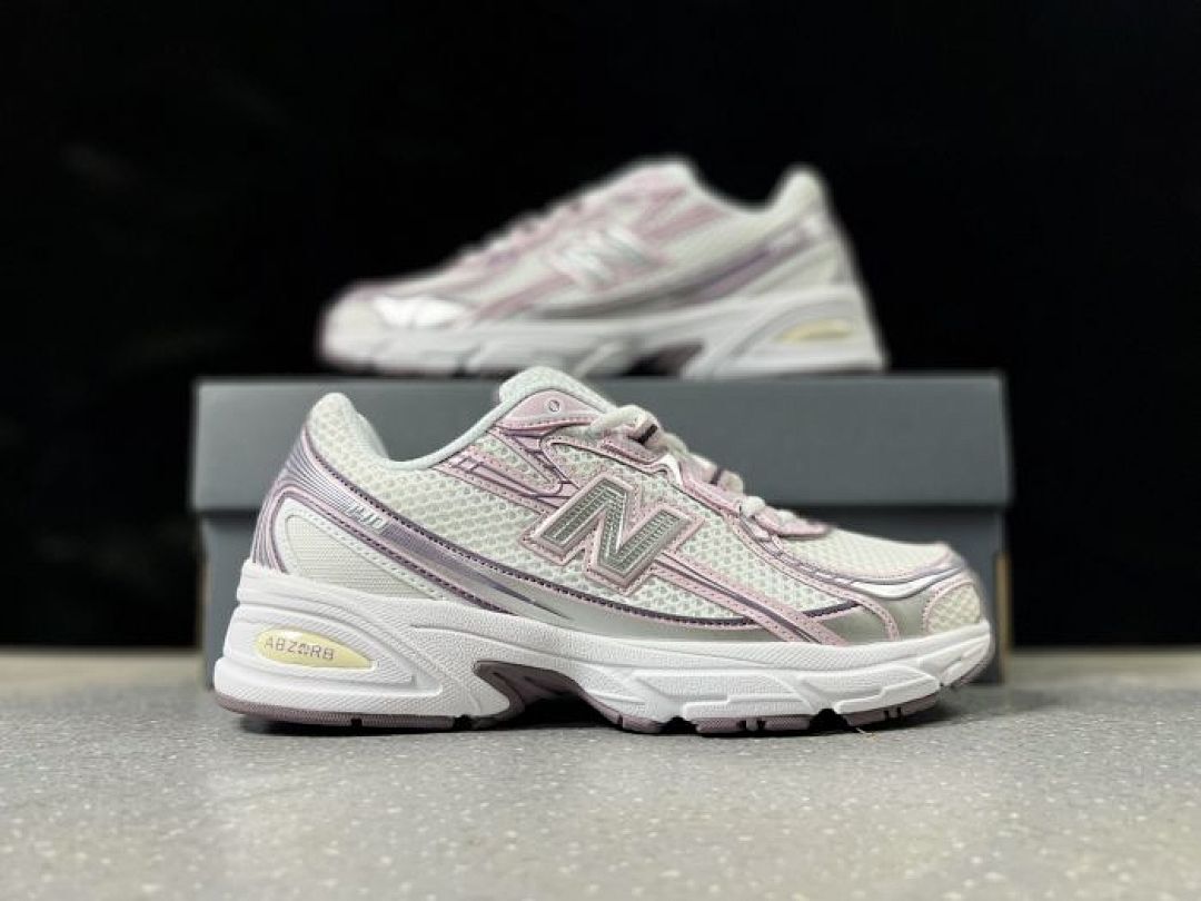 New Balance 725 ML725G White Lilac Silver Purple Unisex Lifestyle Running Sneakers Trainers Shoes