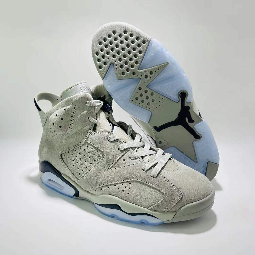 Nike Air Jordan 6 Retro Georgetown Magnet College Navy Grey Suede Men's Shoes CT8529-012
