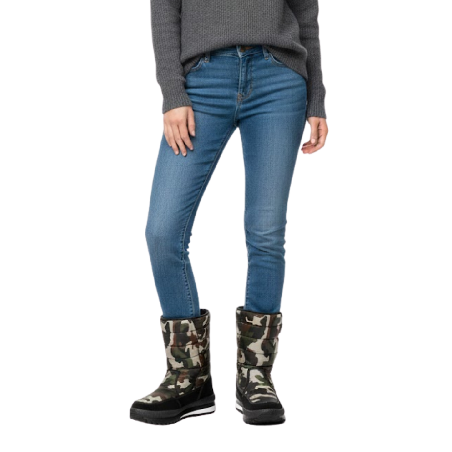 Blotcha Women's Camo Waterproof Platform Snow Boots Warm Plush Winter Footwear