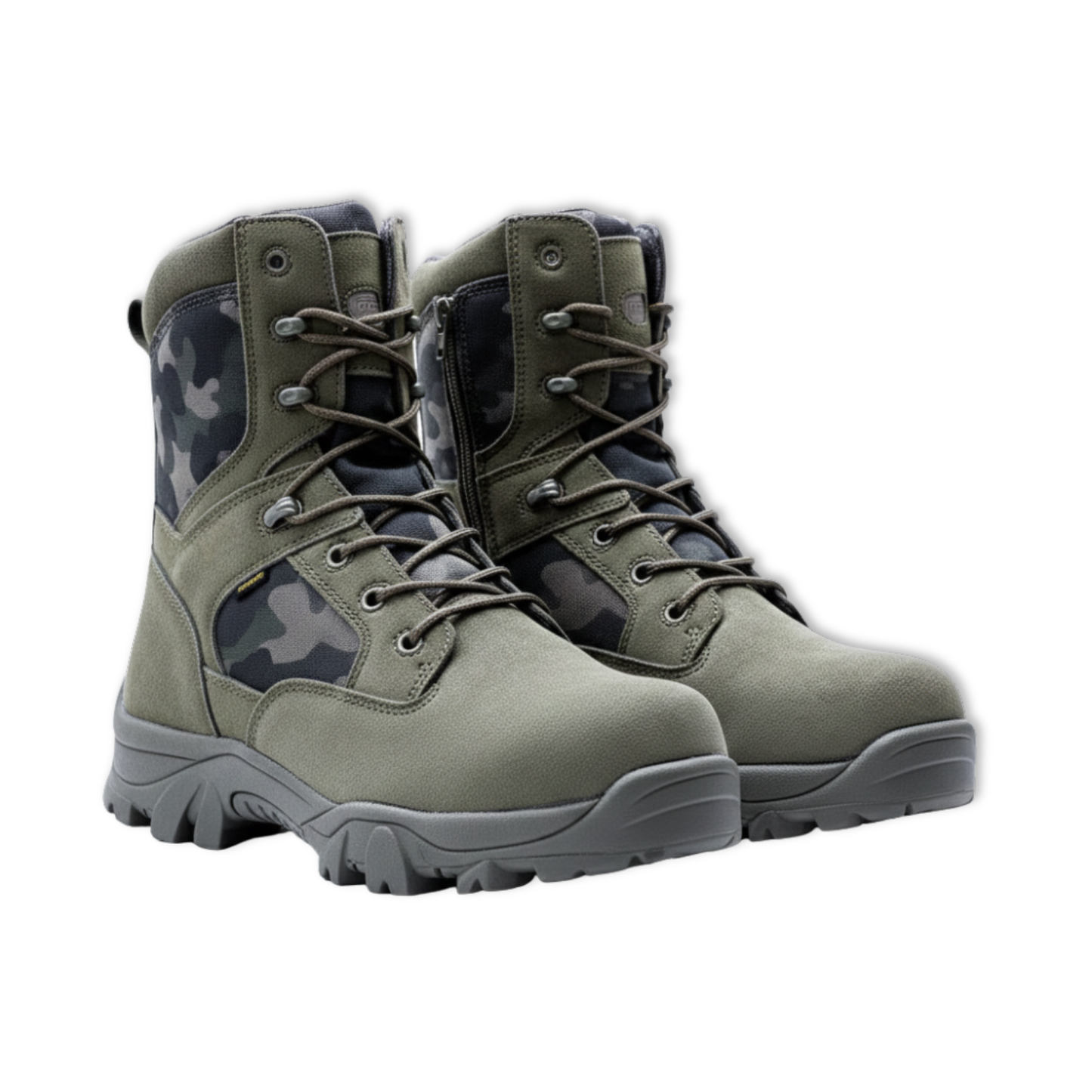 Blotcha Men's Waterproof Tactical Combat Ankle Boots, Beige Tan