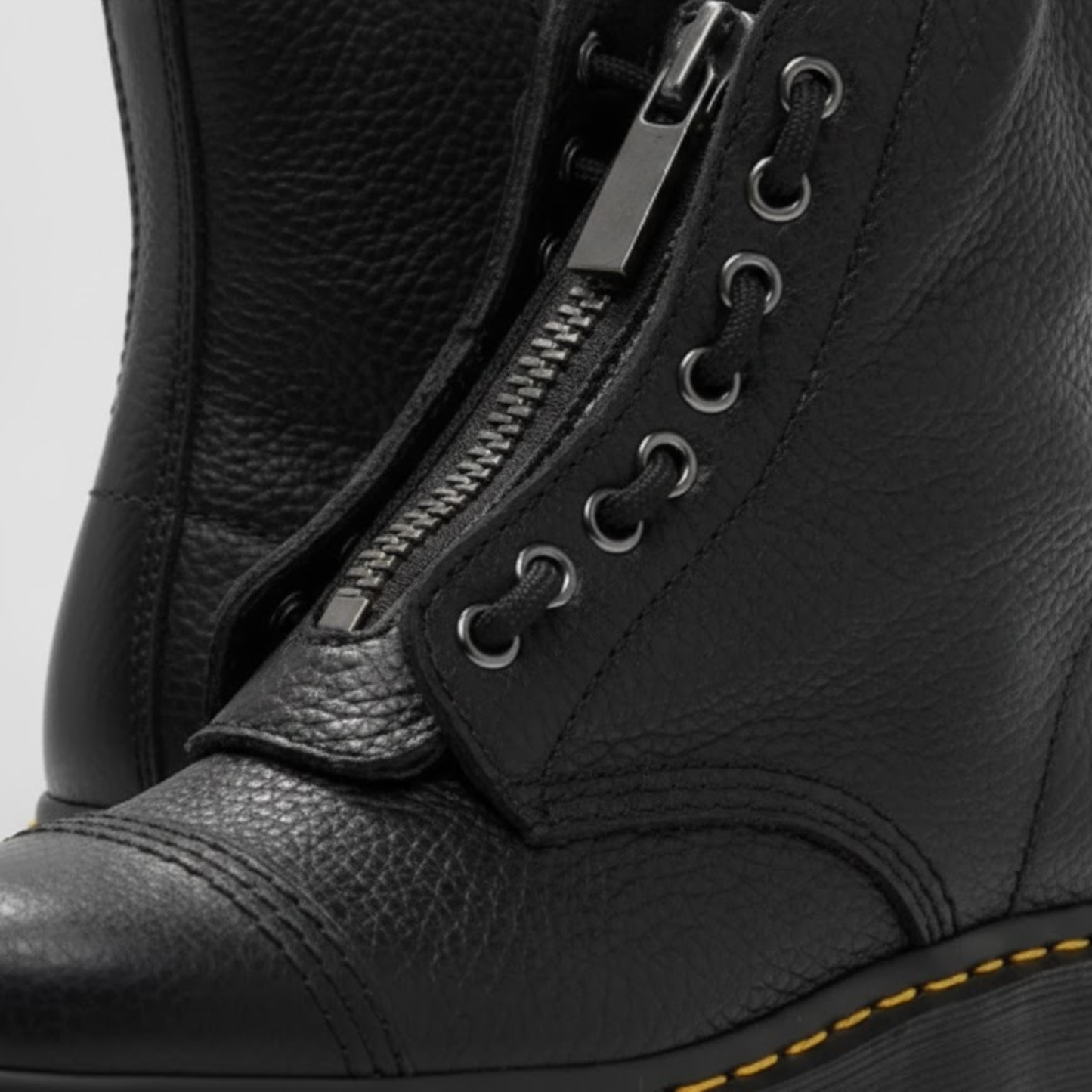 Blotcha Women's Black Genuine Leather Platform Boots