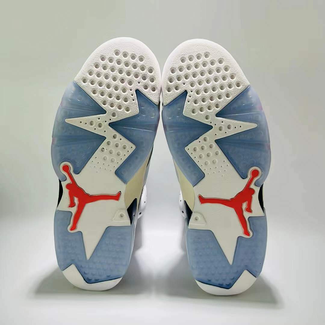 Nike Air Jordan 6 Retro "Tinker" White Obsidian Infrared 23 Neutral Grey Men's Basketball Shoes 384664-104