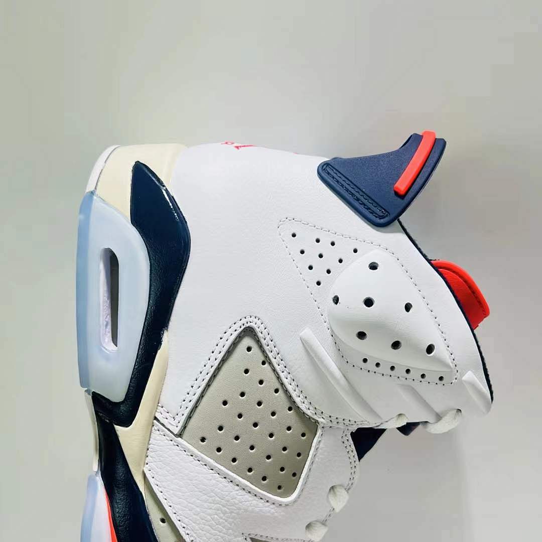Nike Air Jordan 6 Retro "Tinker" White Obsidian Infrared 23 Neutral Grey Men's Basketball Shoes 384664-104