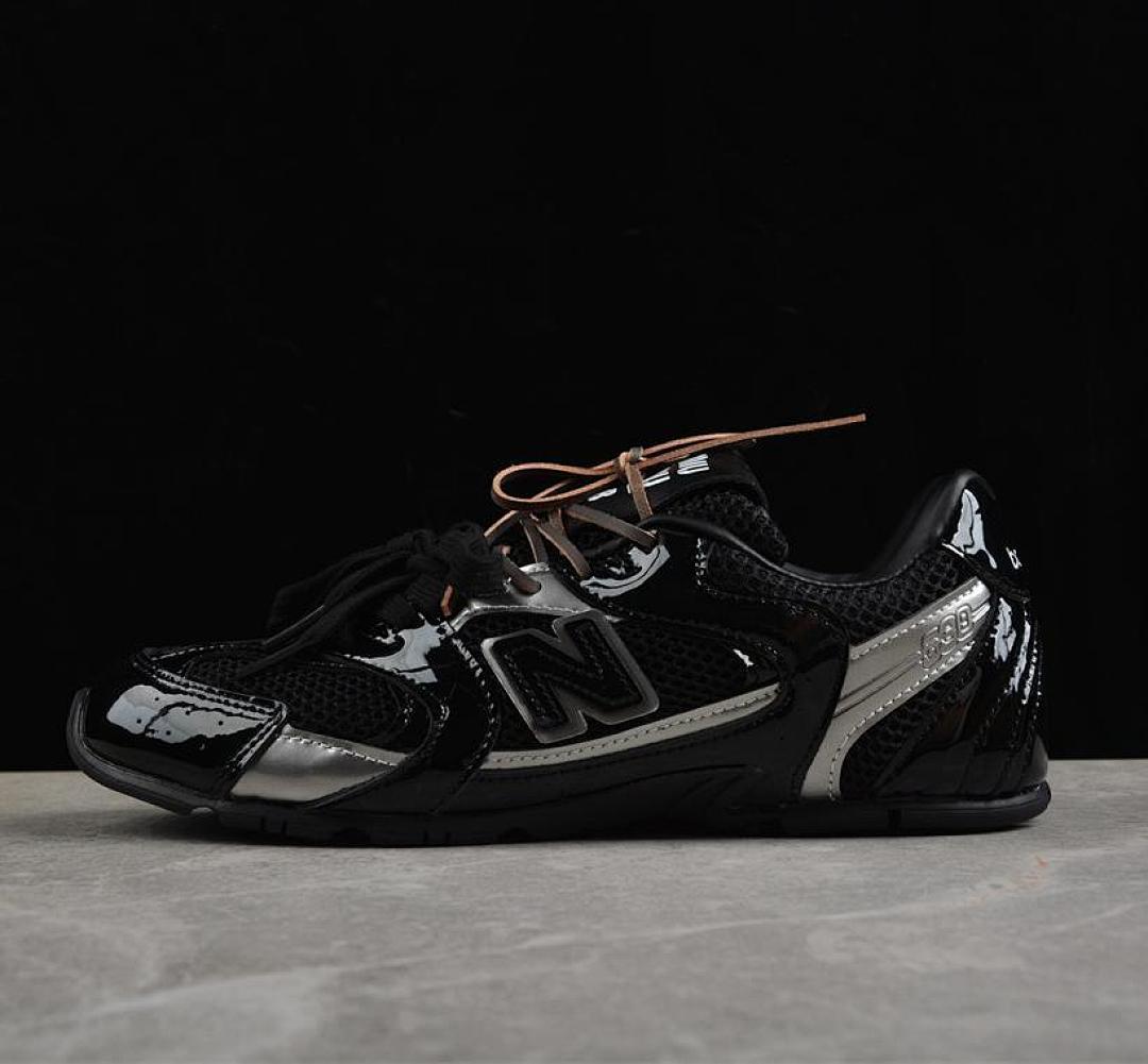 New Balance 1906R Black Metallic Silver Patent Leather Sneakers