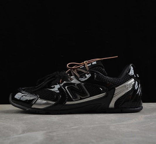 New Balance 1906R Black Metallic Silver Patent Leather Sneakers