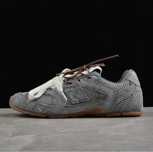 New Balance 610 Grey Suede Mesh Lifestyle Sneakers Gum Sole