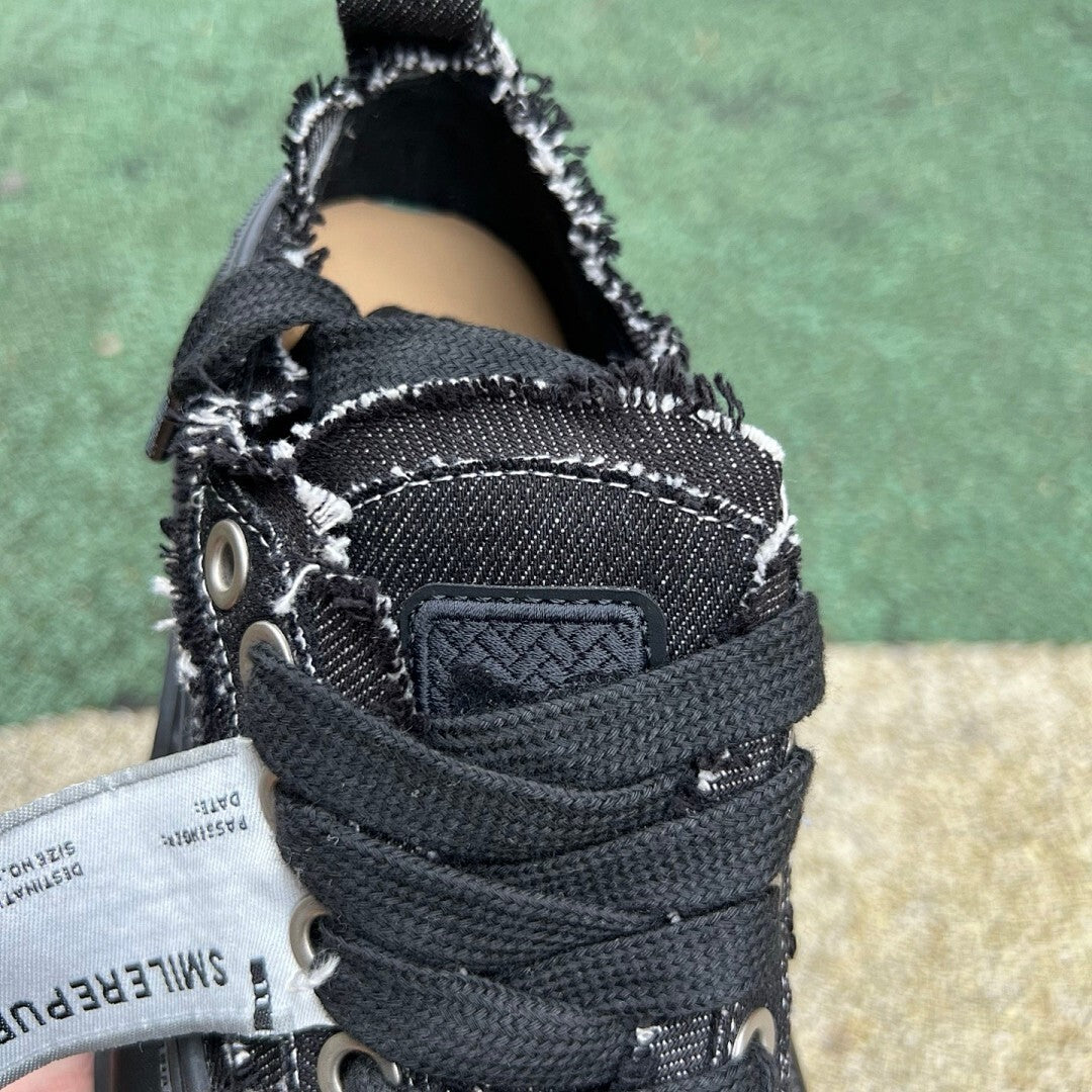SMILEREPÚBLIC Black Distressed Chunky Sole Low Top Sneakers Style No. 1