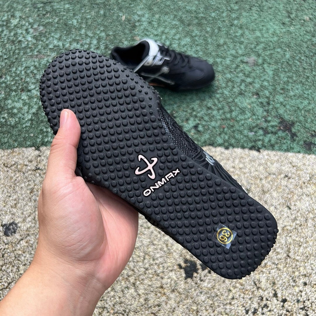 ONEMIX Men's X-Shaped Support Black Running Sport Sneakers