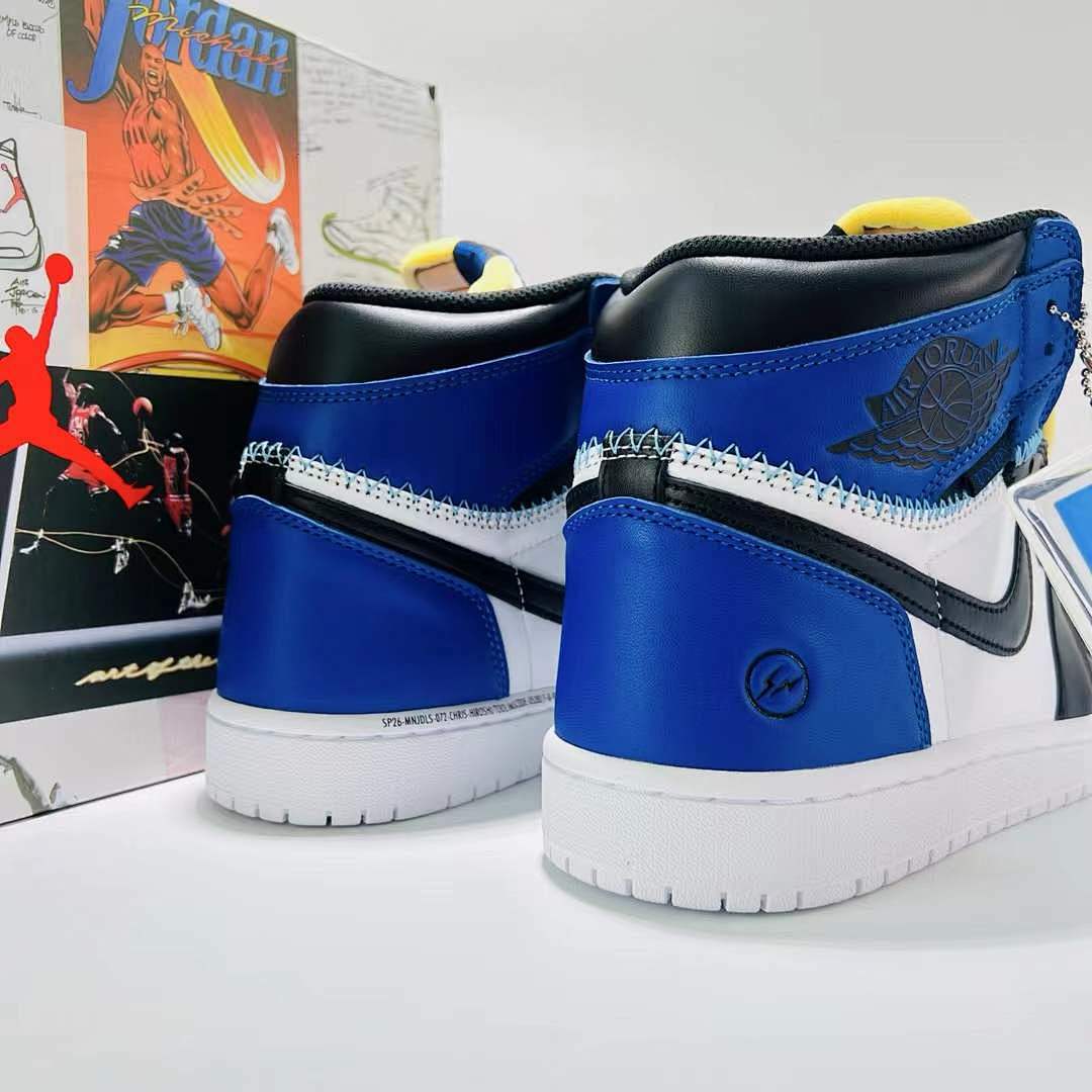 Nike SB Air Jordan 1 Retro High OG Defiant "LA to Chicago" Black White Royal Blue Yellow Sneakers CD6571-045 Men's Lifestyle Shoes