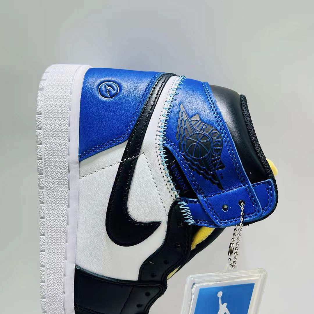 Nike SB Air Jordan 1 Retro High OG Defiant "LA to Chicago" Black White Royal Blue Yellow Sneakers CD6571-045 Men's Lifestyle Shoes