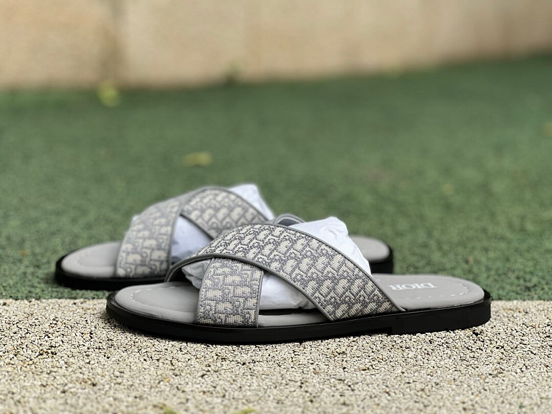 Dior Alpha Sandal Gray Dior Oblique Jacquard