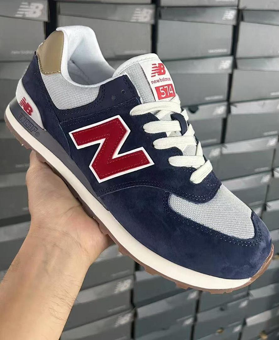 New Balance ML574 Men's Women's Classic Lifestyle Sneakers Navy Blue Red Gold Grey Suede Mesh ENCAP Gum Sole Casual Shoes