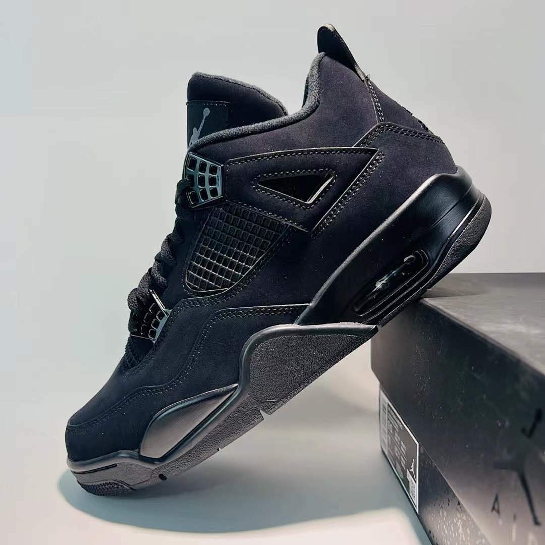 Nike Air Jordan 4 Retro Black Cat 308497-002 Men's Sneakers