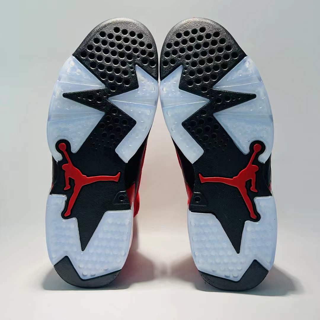 Air Jordan 6 Retro Infrared 23 Men's Basketball Shoes Red Black Suede Sneakers 384664-623