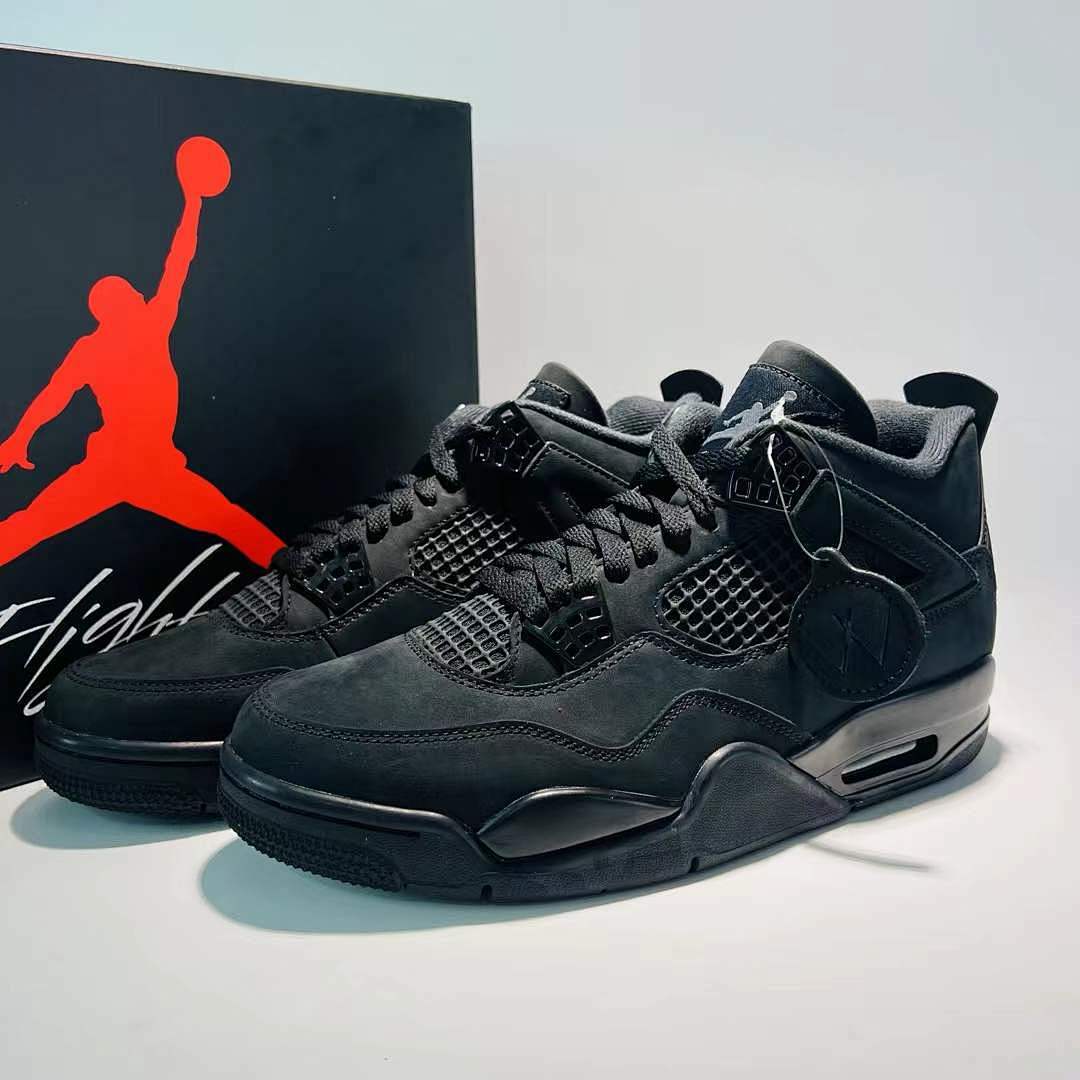 Nike Air Jordan 4 Retro Black Cat Men's Basketball Shoes Sneakers CU1110-010
