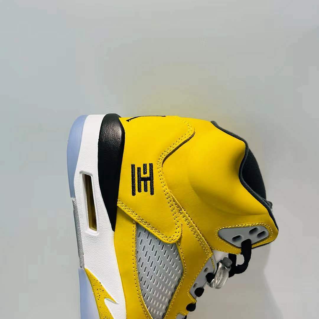 Nike Air Jordan 5 Retro SP Michigan Inspire Varsity Maize Yellow Black Men's Sneakers CQ9541-704 Basketball Shoes