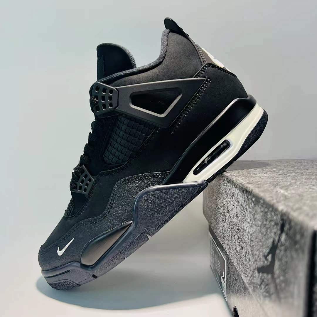 Nike Air Jordan 4 Retro 'Black Cat' (2020) CU1110-010 All Black Men's Sneakers Shoes