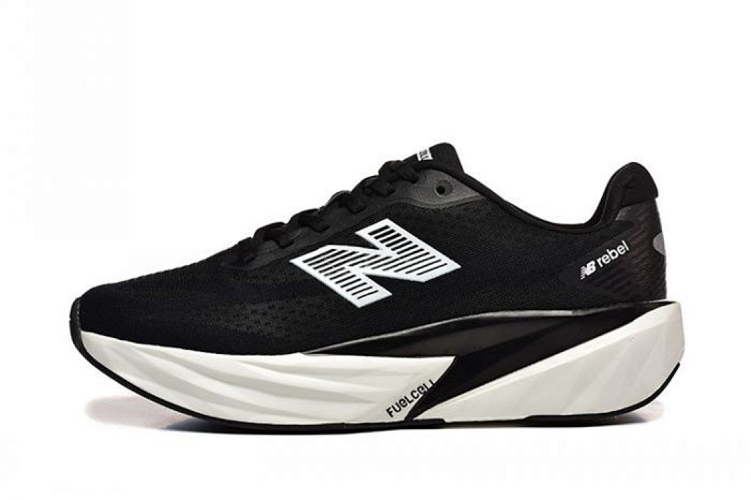 New Balance Men's FuelCell Rebel v2 Running Shoes Black White MFCXLM2