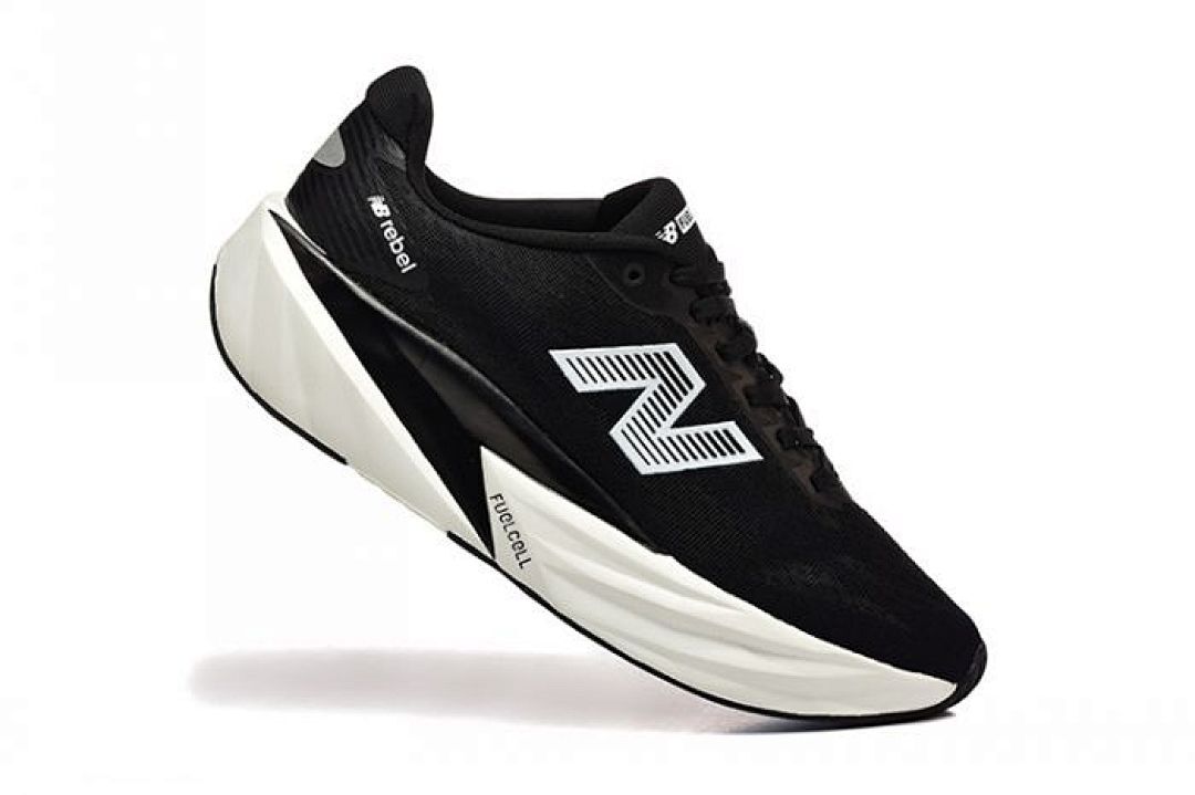 New Balance Men's FuelCell Rebel v2 Running Shoes Black White MFCXLM2