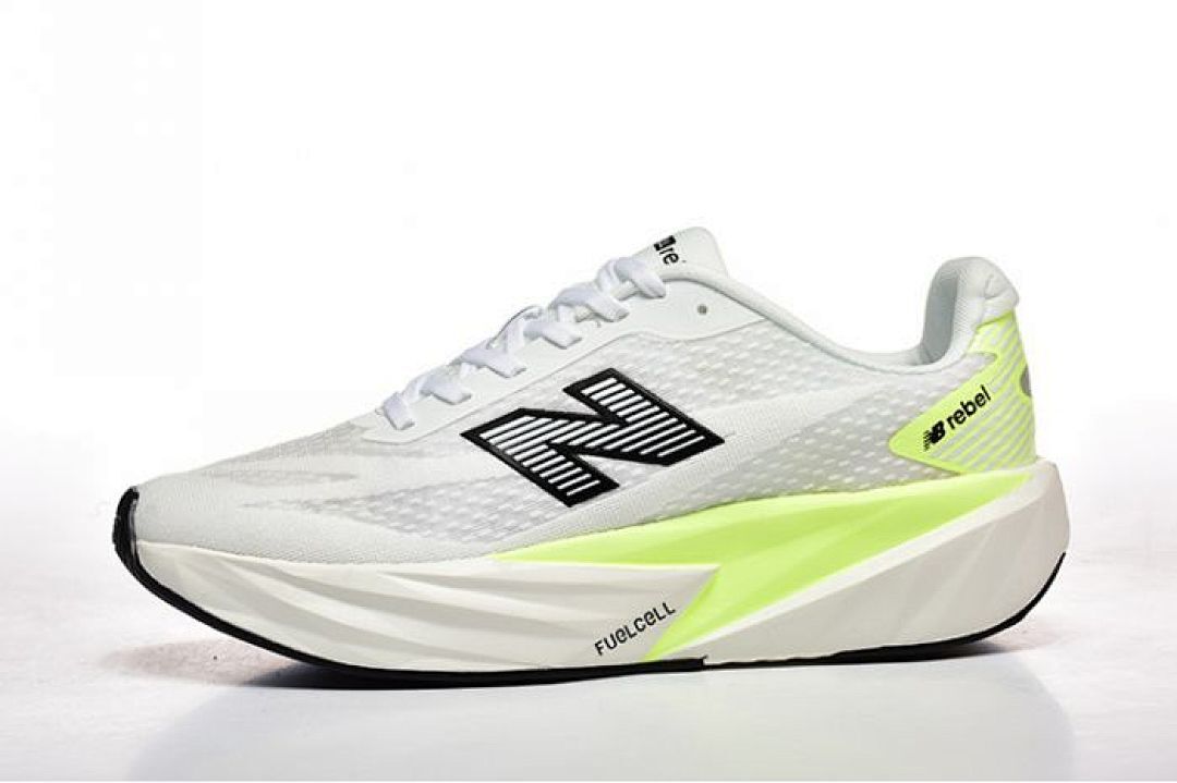 New Balance FuelCell Rebel v3 Running Shoes White Black Lemon Glo