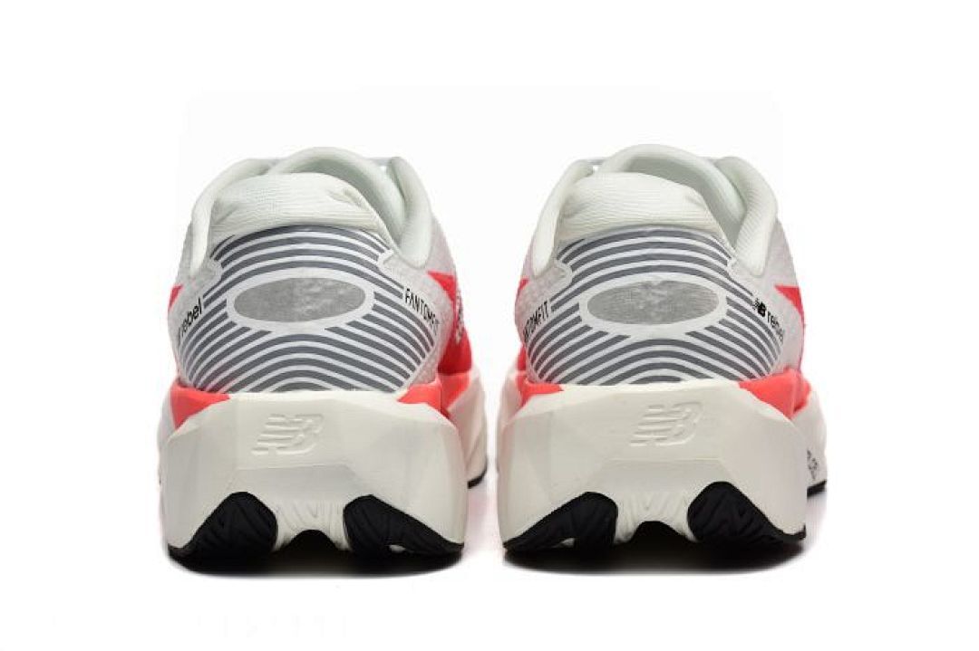 New Balance Men's FuelCell Rebel v2 Running Shoes White Ghost Pepper Black MFCXLM2