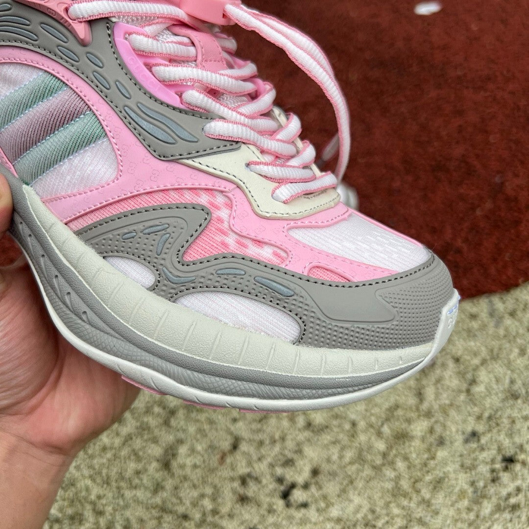 Gucci Adidas Women's Trainer Pink Grey 706913 U3R00 6605