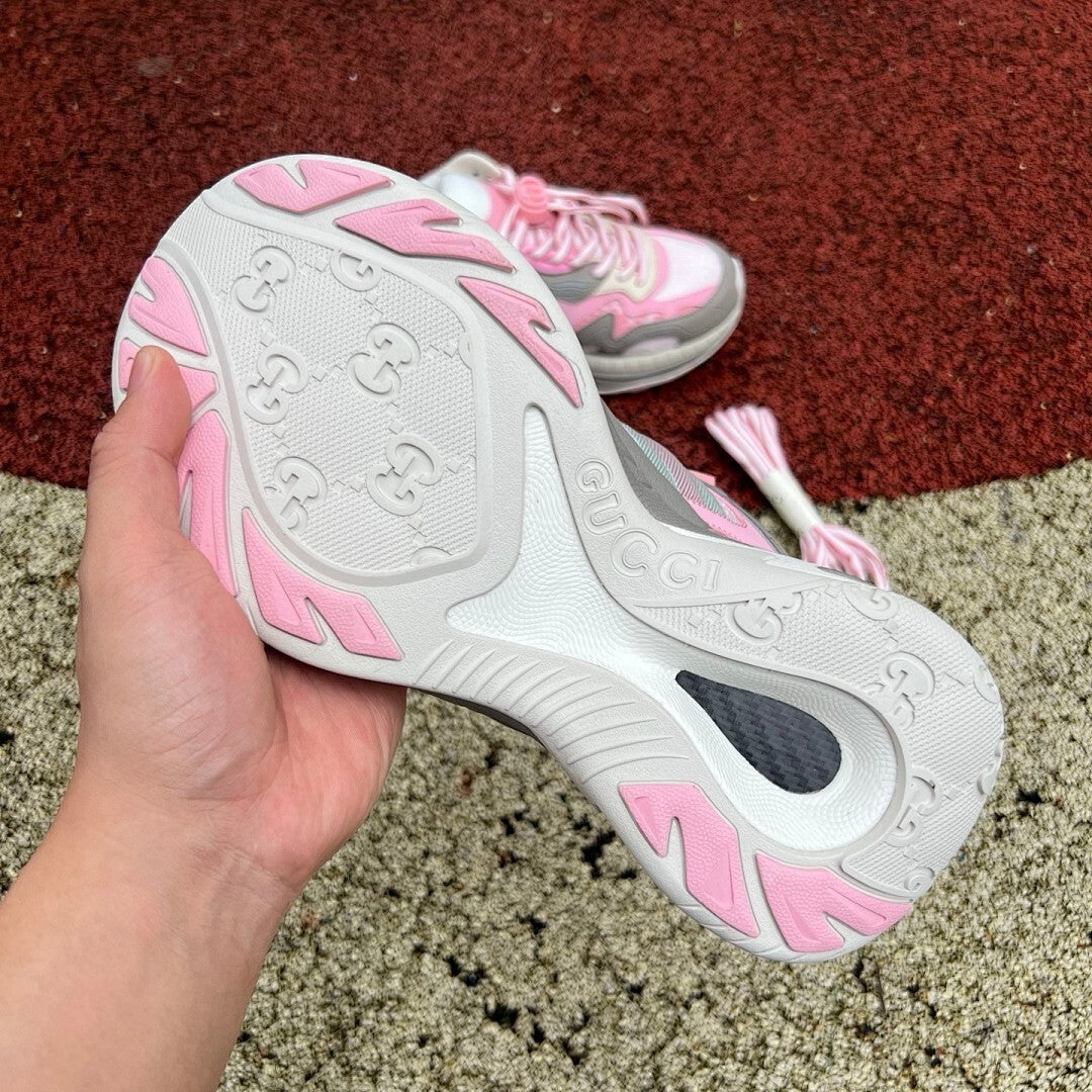 Gucci Adidas Women's Trainer Pink Grey 706913 U3R00 6605