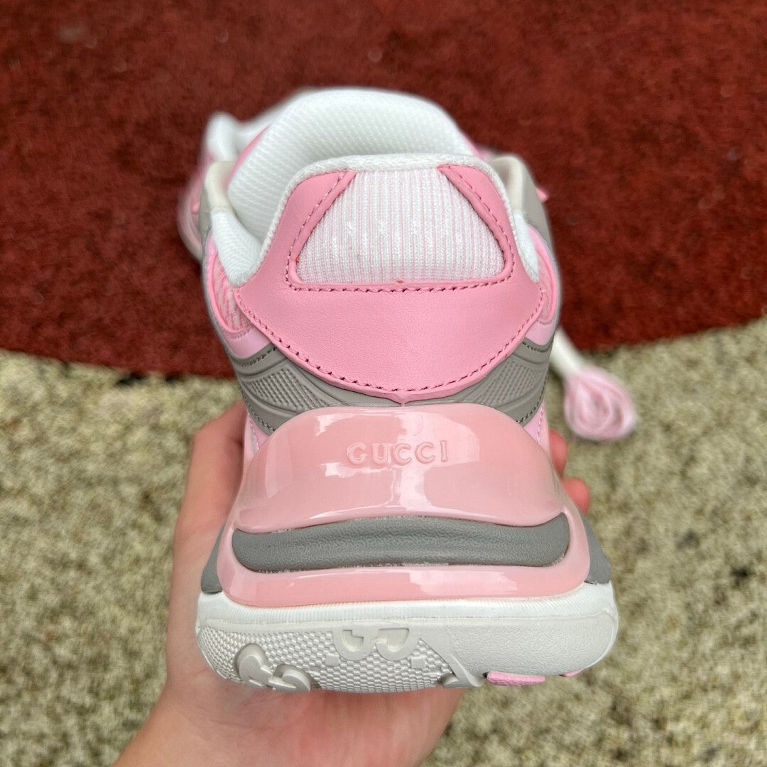 Gucci Adidas Women's Trainer Pink Grey 706913 U3R00 6605