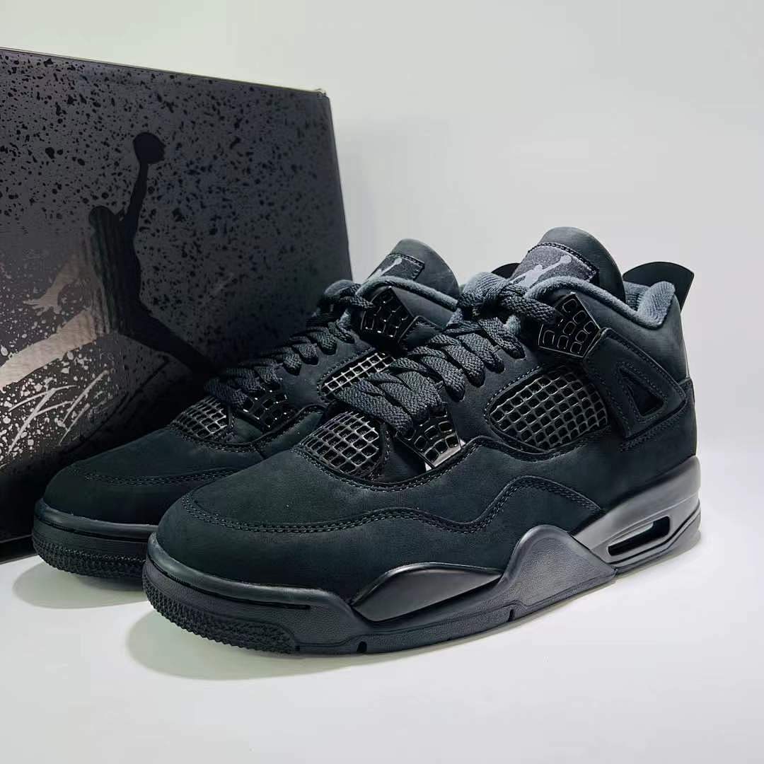 Nike Air Jordan 4 Retro "Black Cat" Men's Sneakers Athletic Shoes CU1110-010