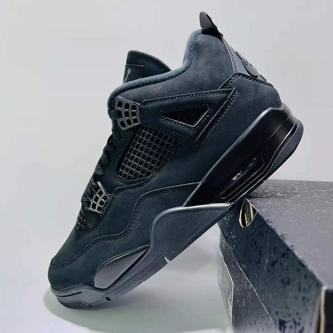 Nike Air Jordan 4 Retro "Black Cat" Men's Sneakers Athletic Shoes CU1110-010
