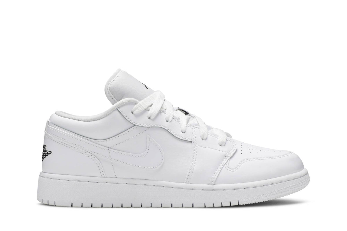 ( Grade School ) Air Jordan 1 Low White Black 553560-101