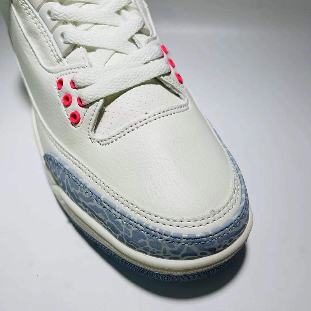 Air Jordan 3 Retro Georgia Peach Women's Sneakers White Fuchsia Blast Cement Grey CK9246-102